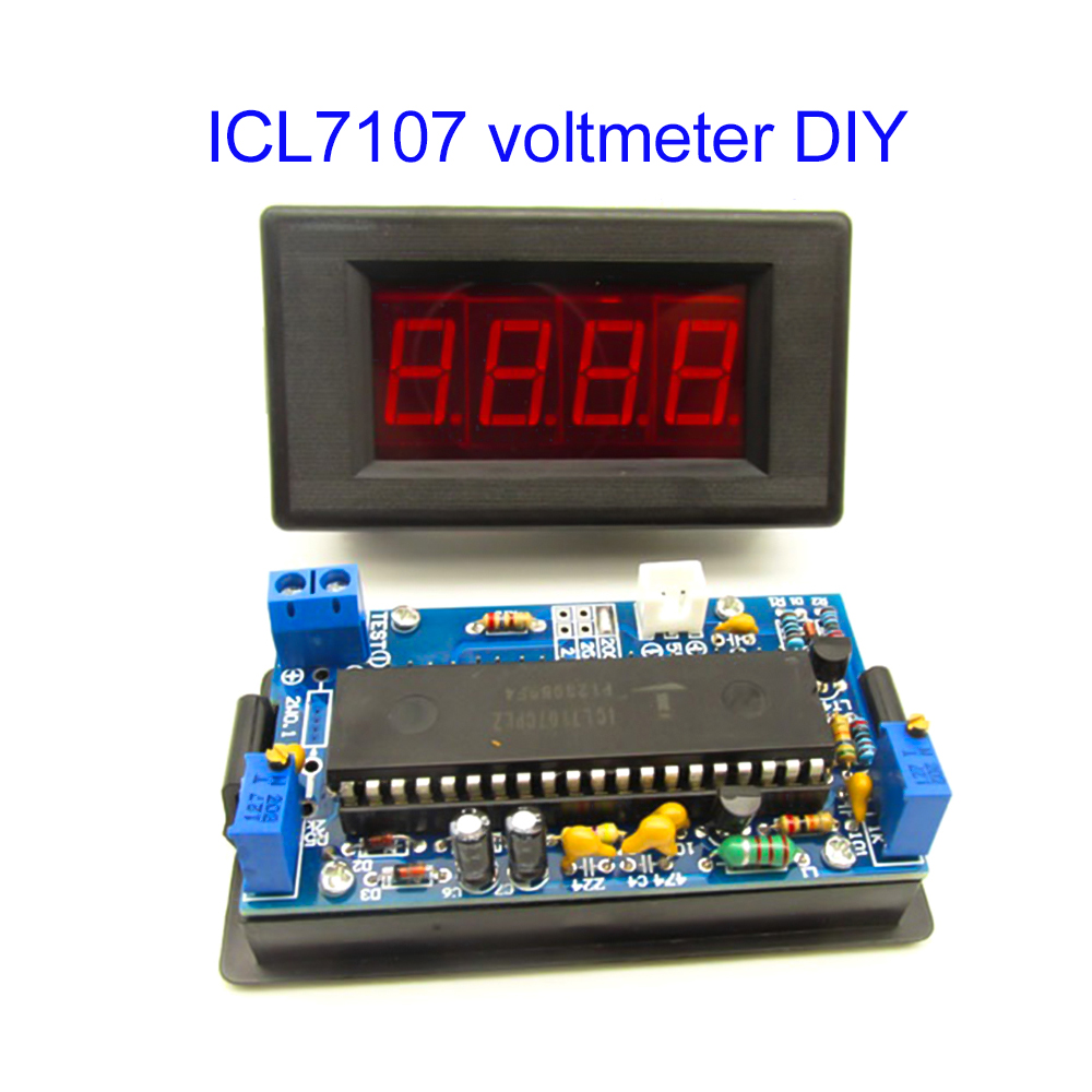 Diy Electronics Kids - Kit Suku Cadang Voltmeter ICL7107 DIY