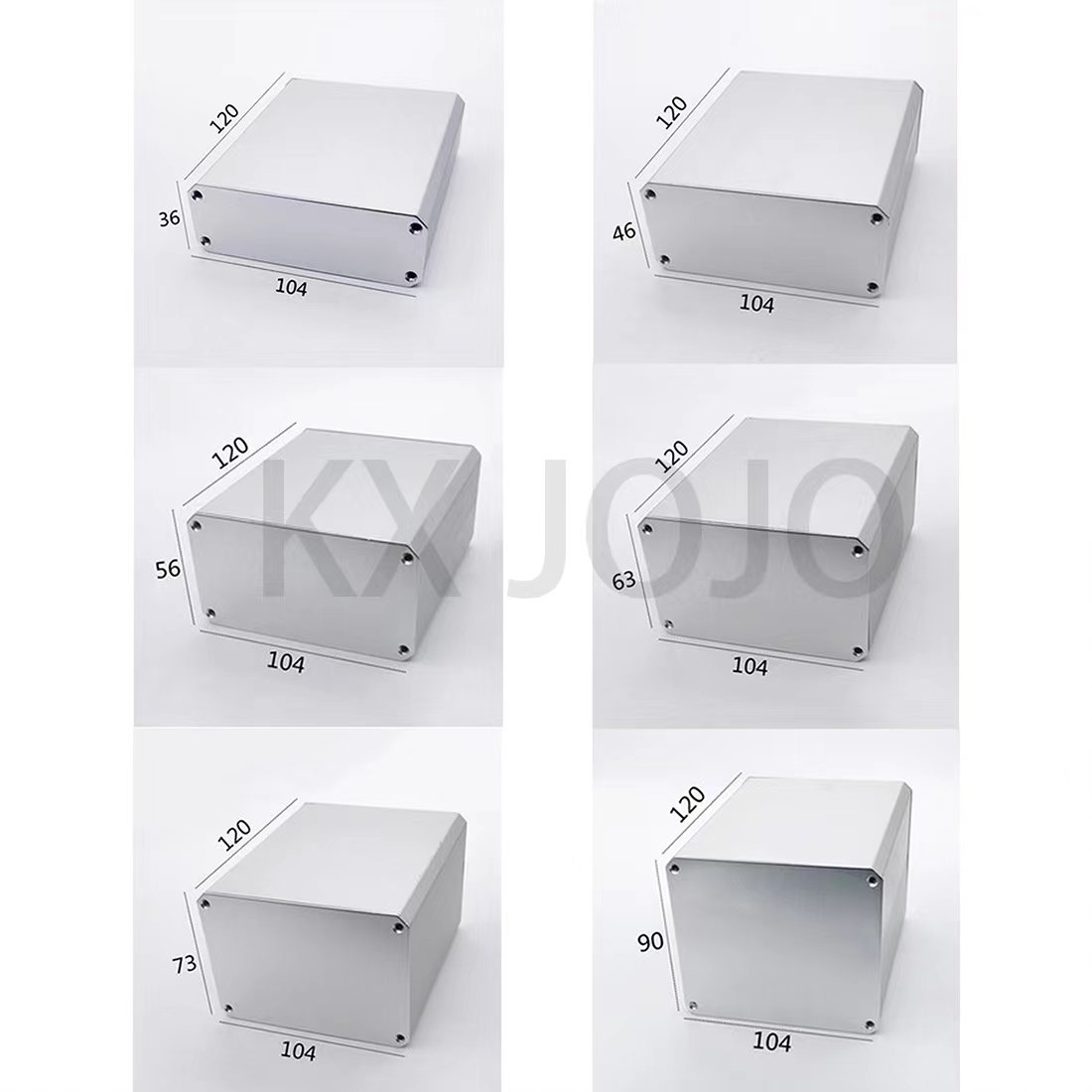 Diy Electronics Box - Aluminium Kandang 104*36/46/56/63/73/90*120Mm Kotak Instrumen PCB
