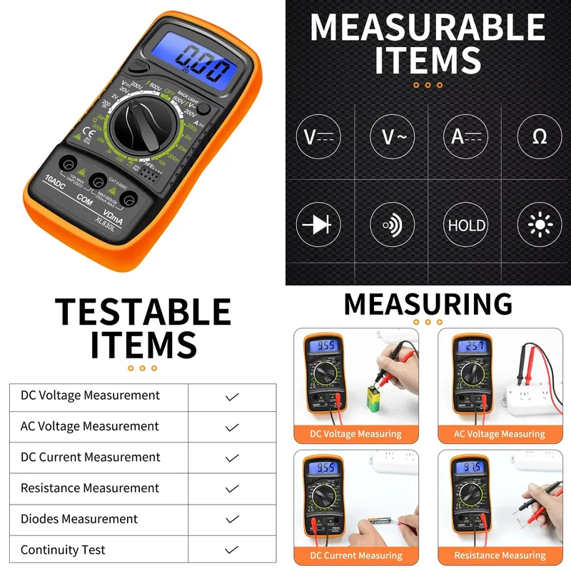 Multimeter Digital - Multimeter Digital XL830L Pintar Genggam 2000