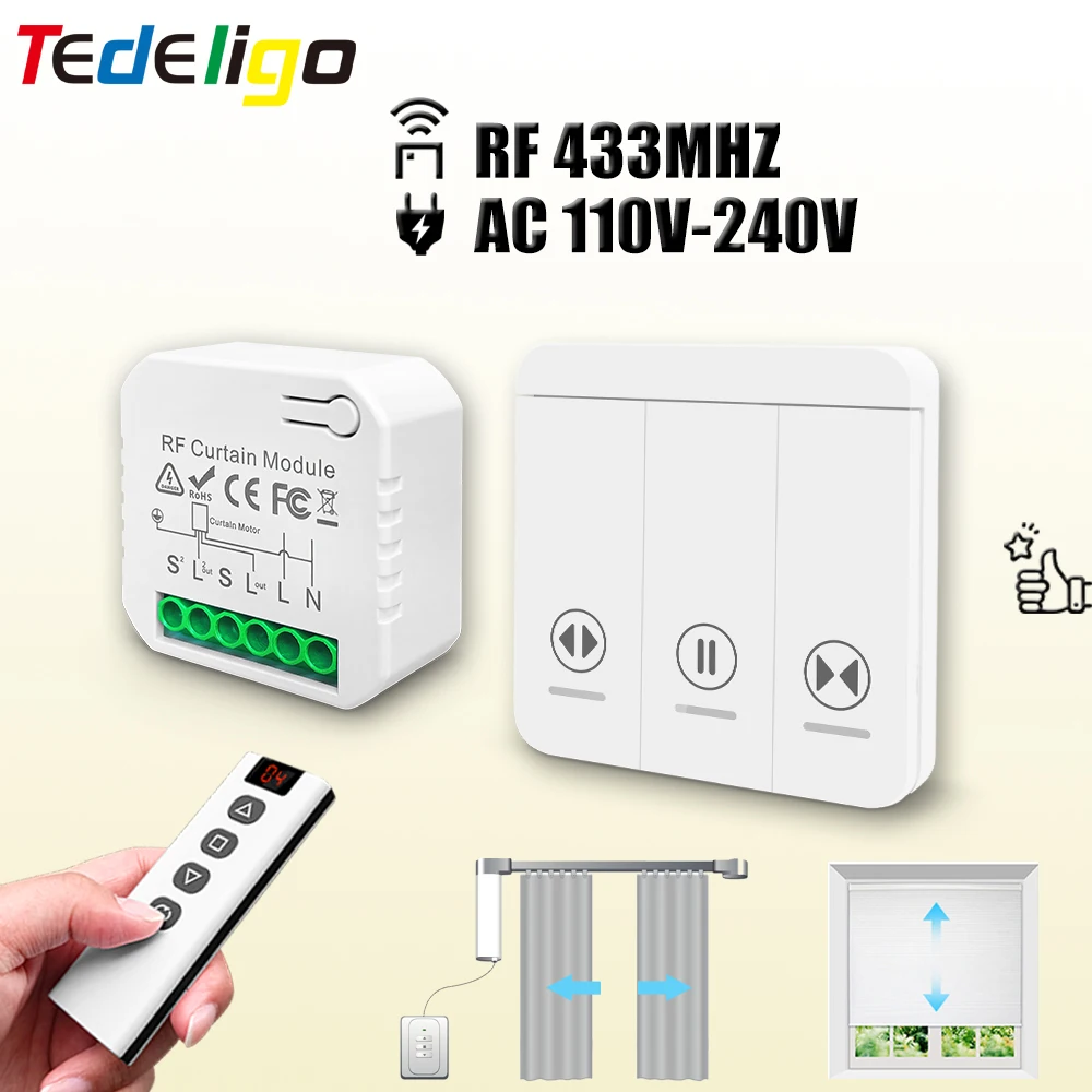 Rf 433Mhz Module - Modul sakelar tirai RF 433 MHz