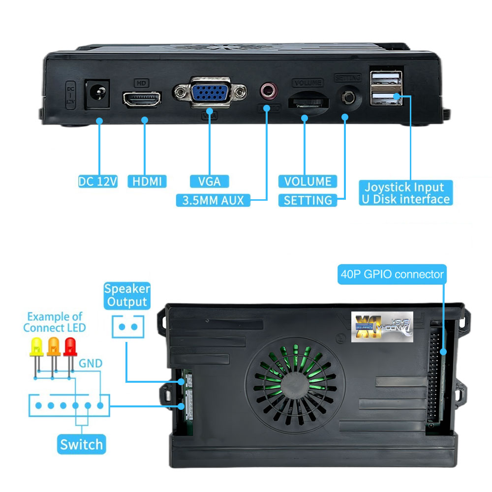 9800 dalam 1 Pandora Saga DX 2 - Diy Electronics Game ulasan dan harga