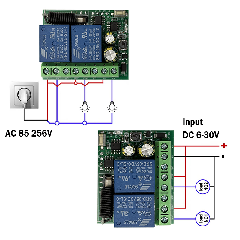 DC 12V 24V AC 220V RF433 2CH M - Rf 433Mhz Module ulasan dan harga