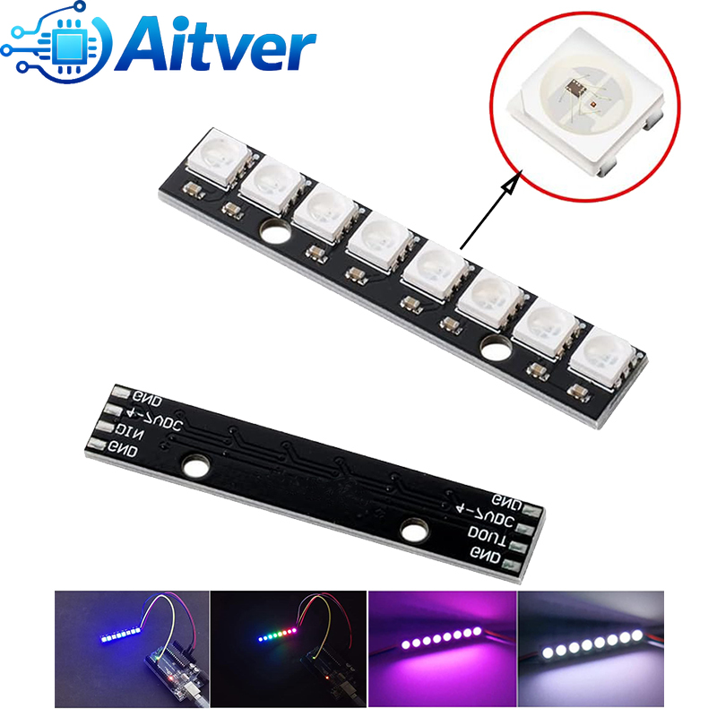 WS2812B 8Bit RGB LED Modul 5V  - Diy Electronics Address ulasan dan harga