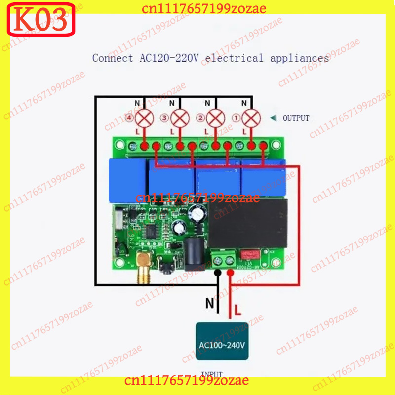 Modul Penerima Relay 4CH DC12‑ - Rf 433Mhz Module ulasan dan harga
