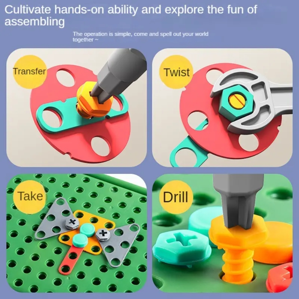 450 Pcs Kids STEM Drill Set Cr - Diy Electronics Kids ulasan dan harga
